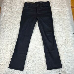 AG Adriano Goldschmied Black Straight Leg Jeans